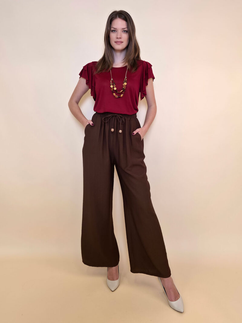 Hlače 28 Floyd - rayon UN - brown
