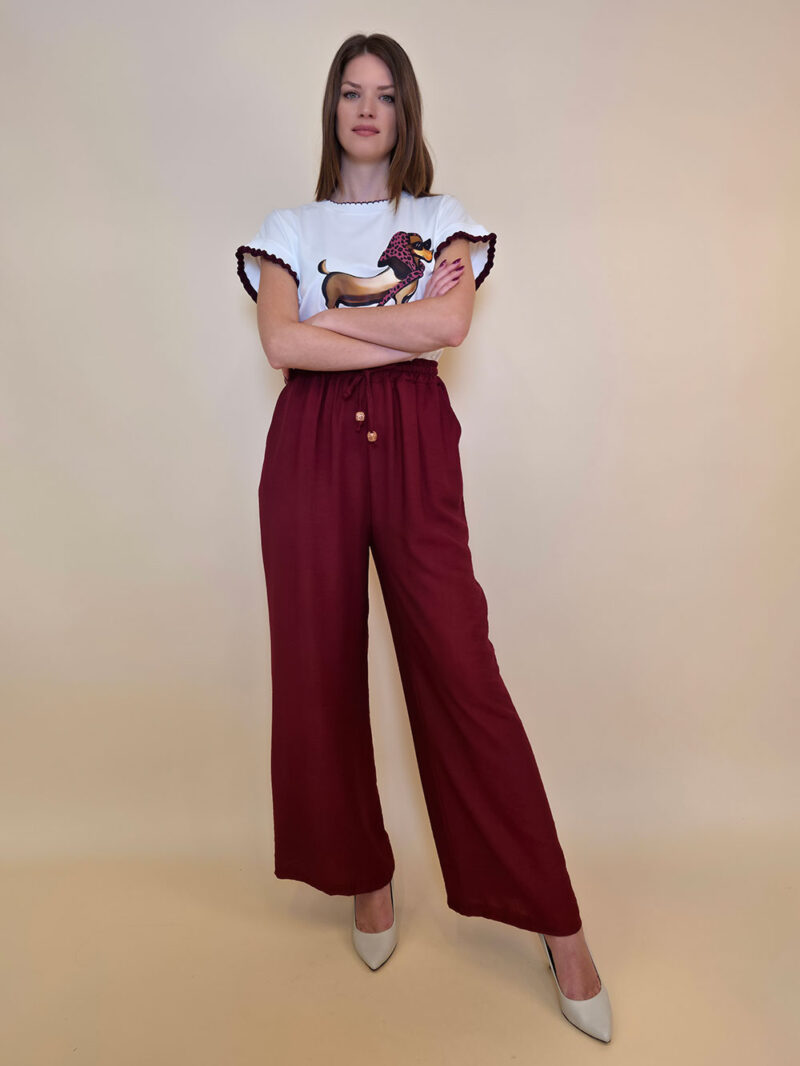 Hlače 28 Floyd - rayon UN - indian red