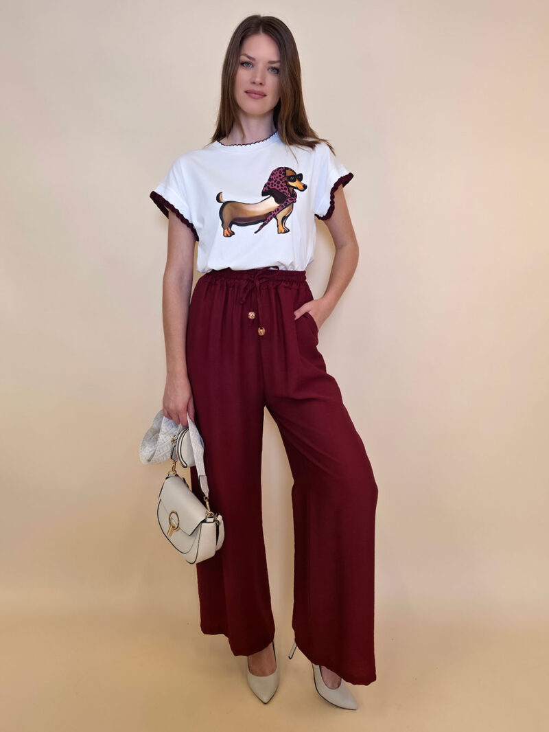 Hlače 28 Floyd - rayon UN - indian red