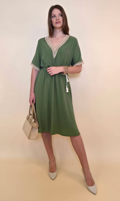 Haljina 56 Alexandria -  tesutto/lace - military