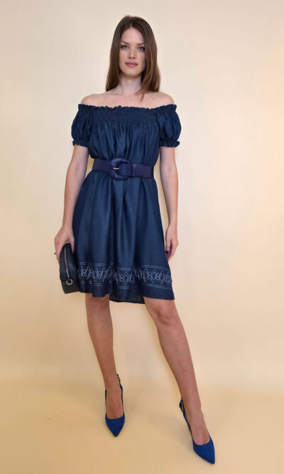 Haljina 48 Graciosa - lyocell UN jeans - d.blue