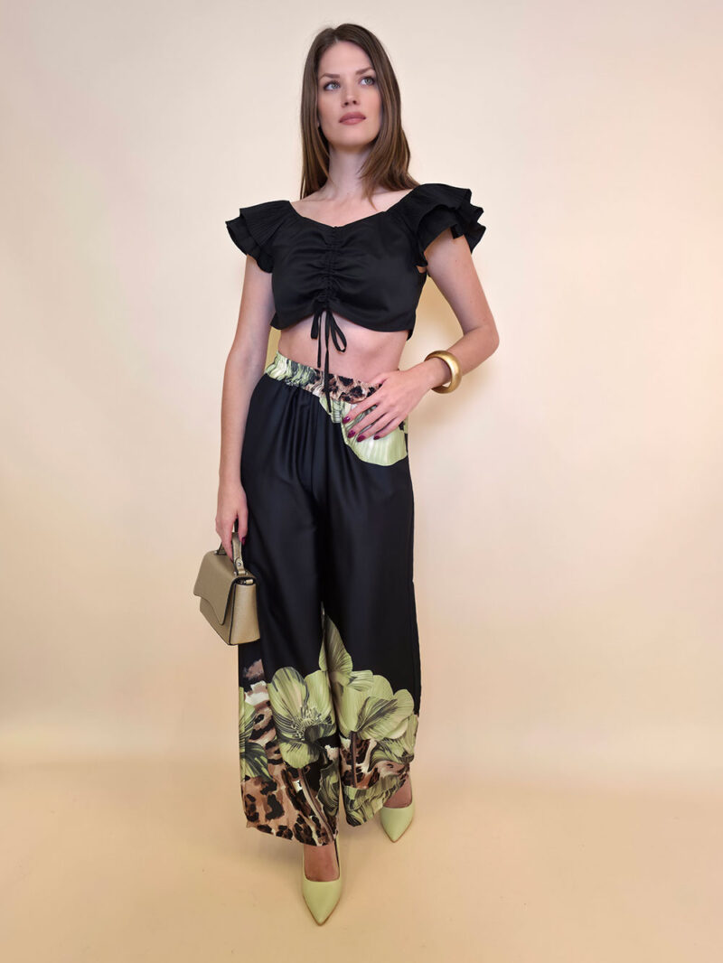 Top 32 Jena - plisse/vezice - black