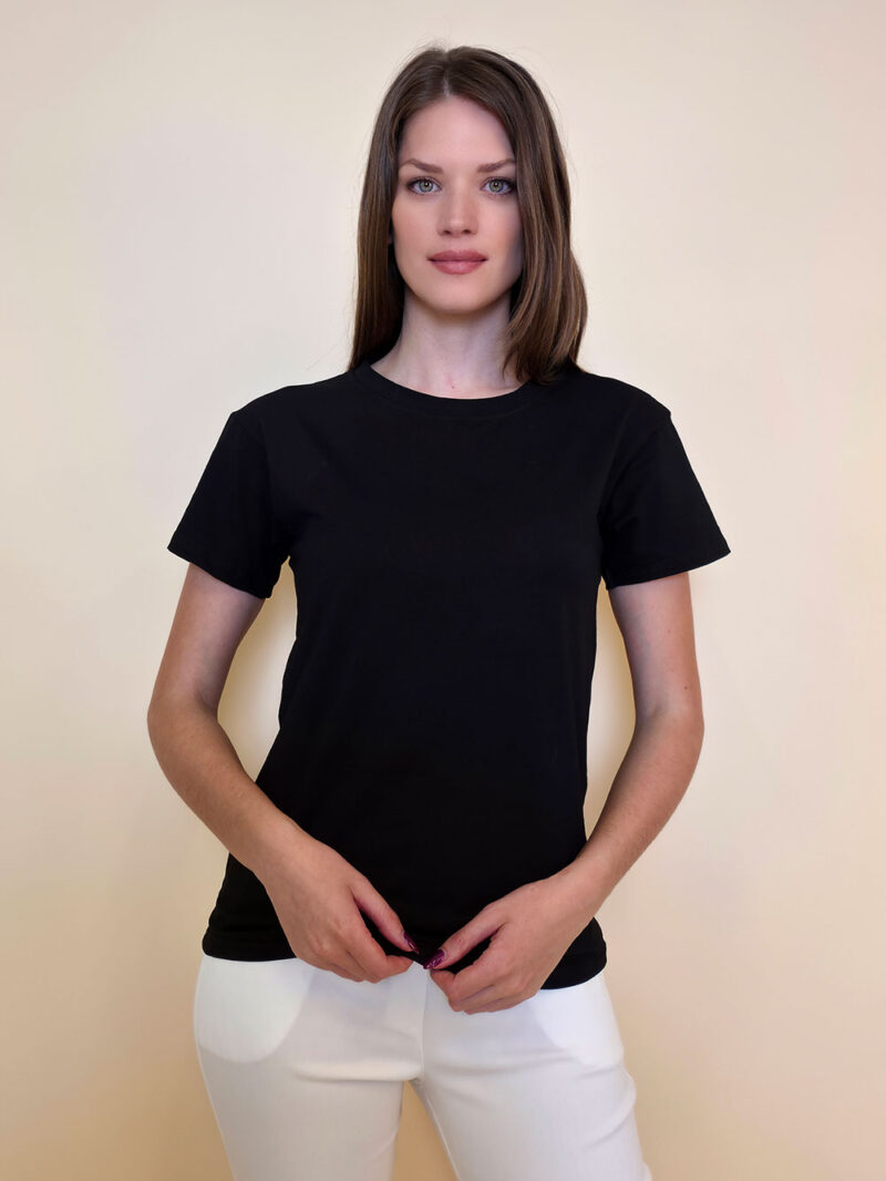 Majica 16 Mamou - cotton UN - black