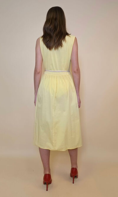 Haljina 40 Macadoo - cotton UN špagica remen - yellow