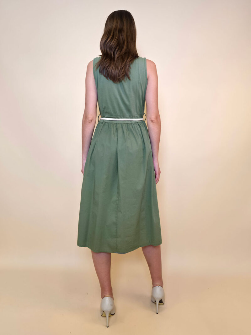 Haljina 40 Macadoo - cotton UN špagica remen - military