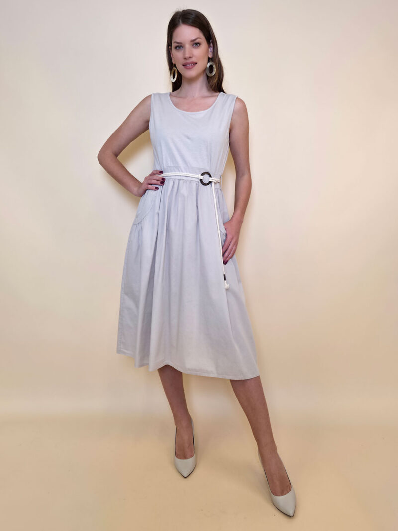 Haljina 40 Macadoo - cotton UN špagica remen - beige
