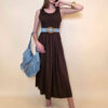 Haljina 48 Vidalia - viscose UN bizne - brown