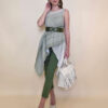 Tunika 46 Morganza - cotton/linen pruge - military