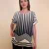 Tunika 36 Westwego - viscose print Art Deco - black