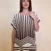 Tunika 36 Westwego - viscose print Art Deco - brown