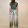 Hlače 44 Gilbert - viscose print - Art Deco - military