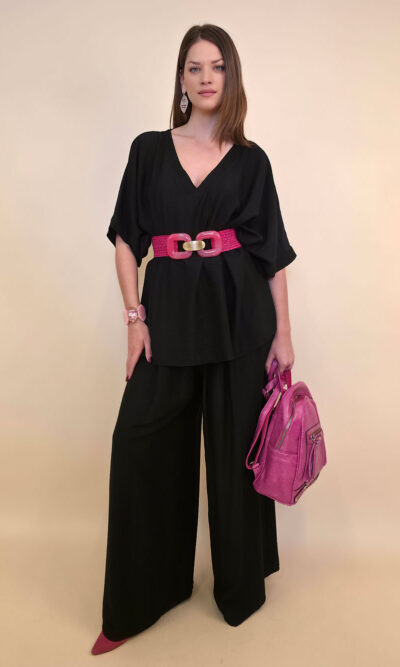 Hlače 40 Hannibal - viscose UN - black