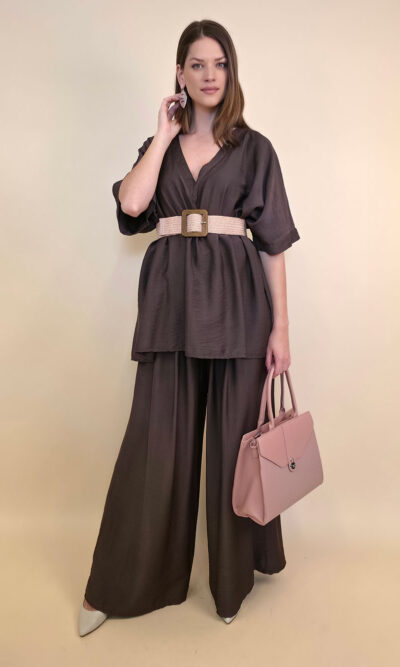 Hlače 40 Hannibal - viscose UN - brown