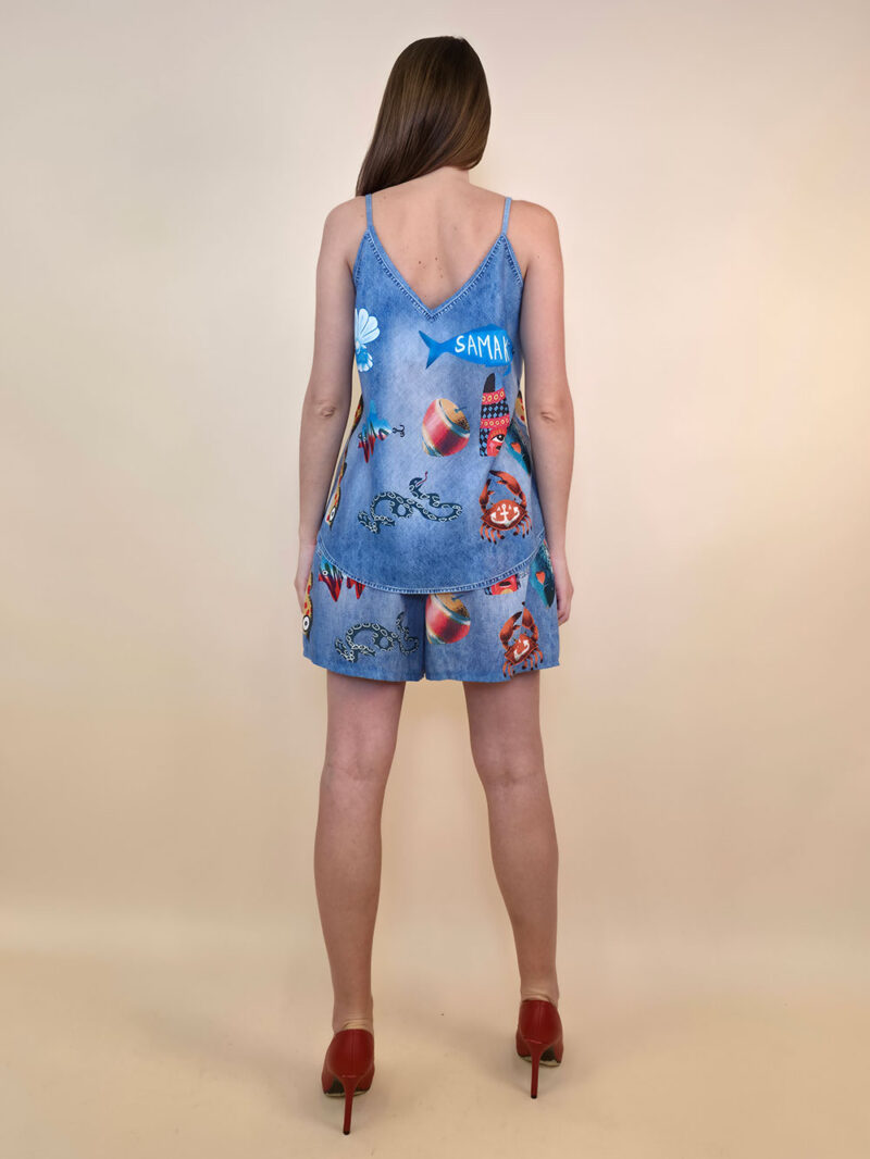 Top 24 Salinas - jeans print - Fishies