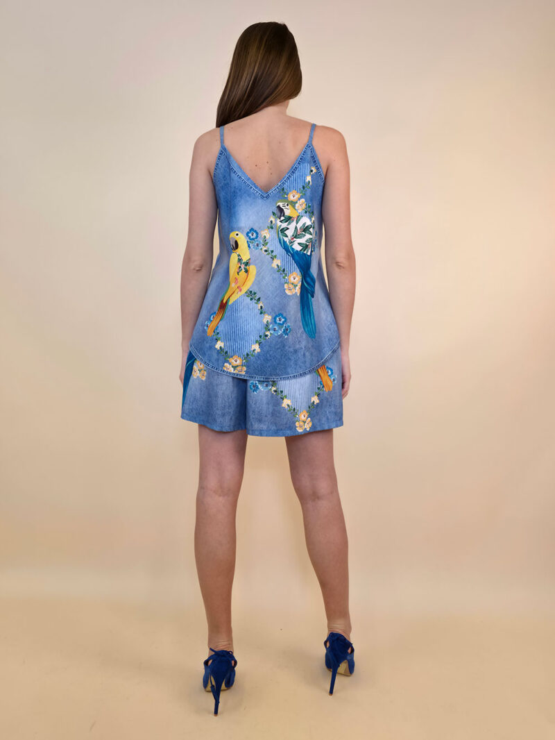 Top 24 Salinas - jeans print - Yellow Parrot