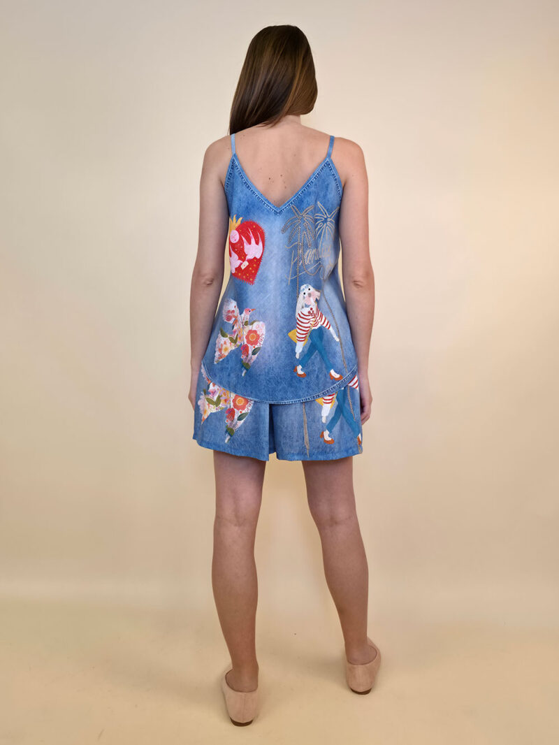 Top 24 Salinas - jeans print - Golubice