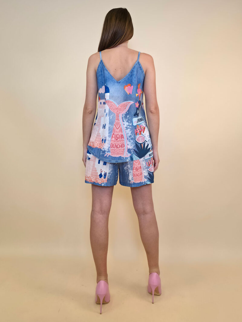 Top 24 Salinas - jeans print - Santorini