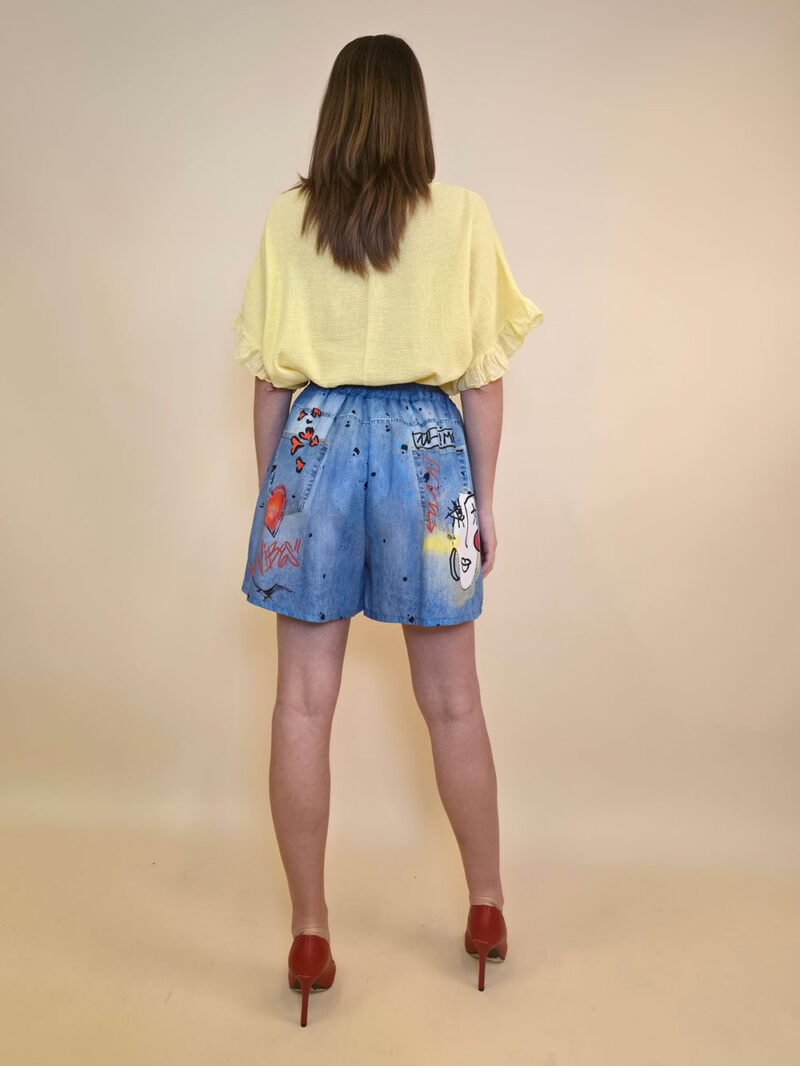 Shorts 28 Pecos - jeans print - Pale Woman