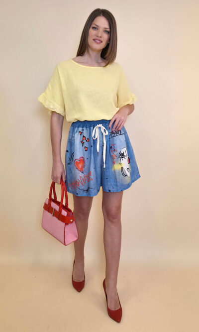 Shorts 28 Pecos - jeans print - Pale Woman
