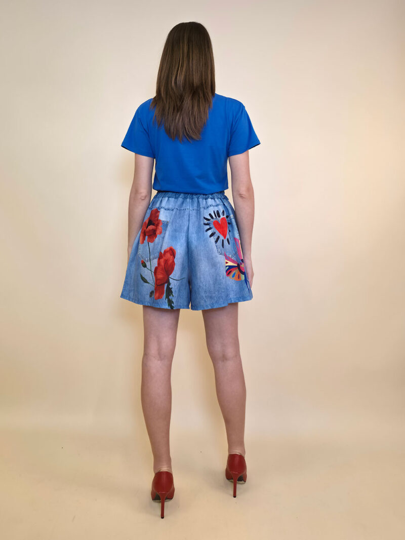 Shorts 28 Pecos - jeans print - Poppies