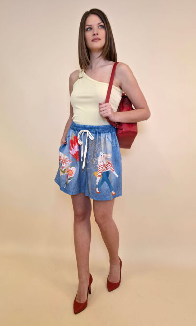 Shorts 28 Pecos - jeans print - Golubice