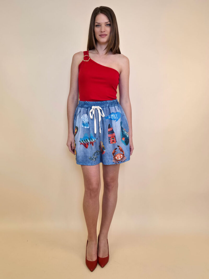 Shorts 28 Pecos - jeans print - Fishies