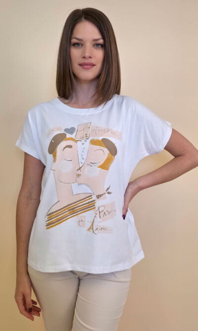 Majica 28 Noroo - cotton - Parisian Kiss - yellow