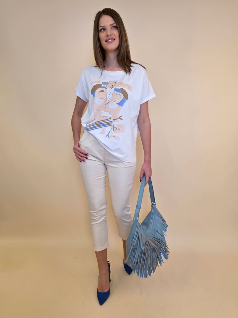 Majica 28 Noroo - cotton Parisian Kiss - sky blue