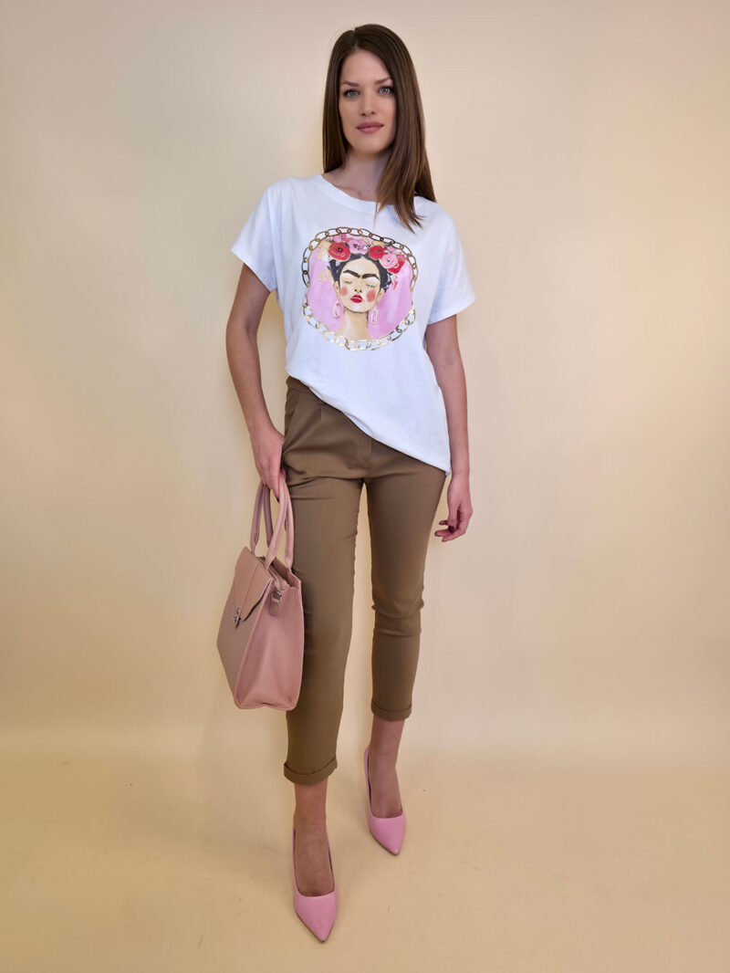 Majica 28 Noroo - cotton white - Frida Medallion pink