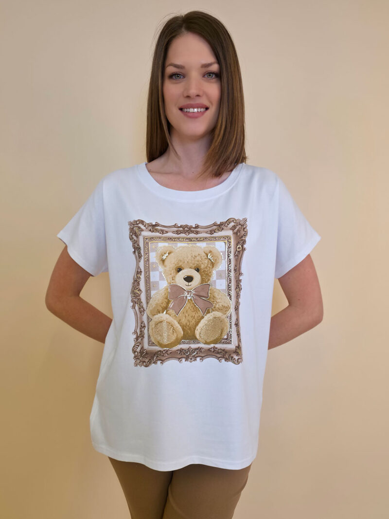 Majica 28 Noroo - cotton - Teddy in Frame - beige