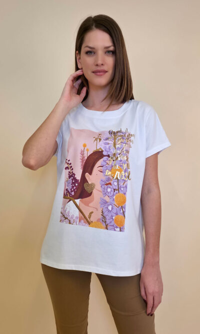 Majica 28 Noroo - cotton white -  Girl and Lavander