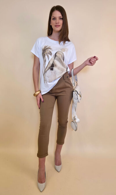 Majica 28 Noroo - cotton white -  Huge Hat beige