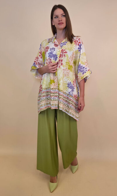 Košulja 40 Natchez - vis multicolor print - lime