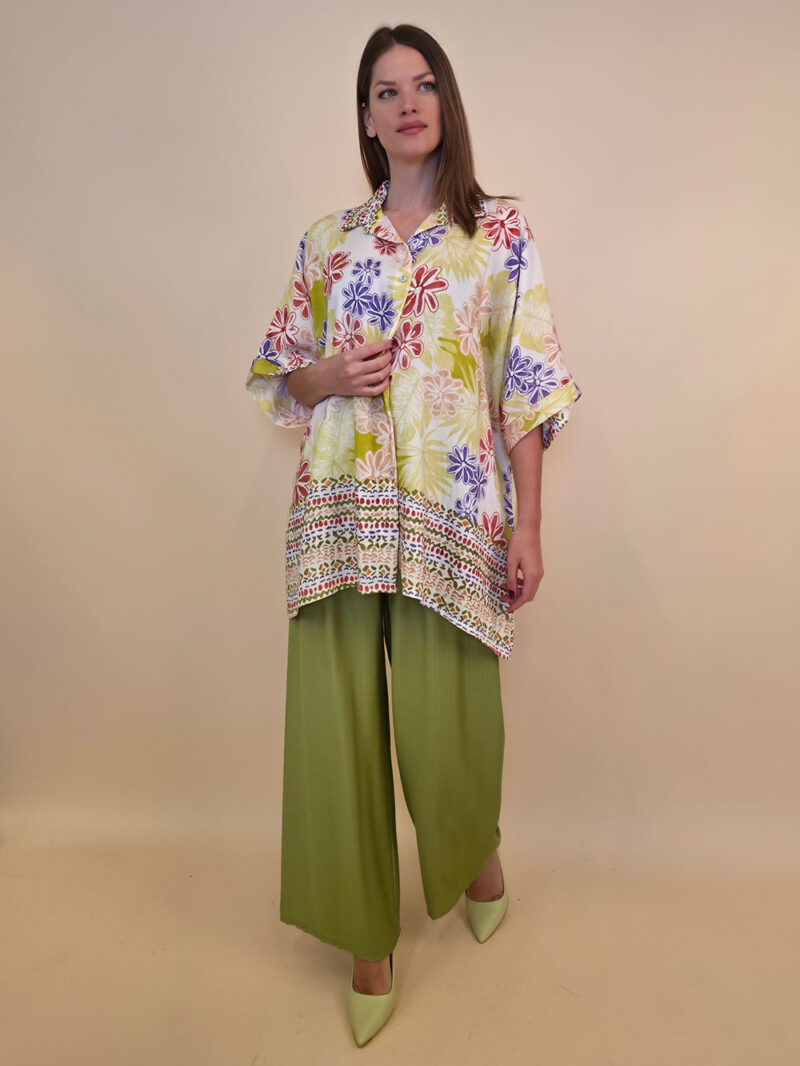 Košulja 40 Natchez - vis multicolor print - lime