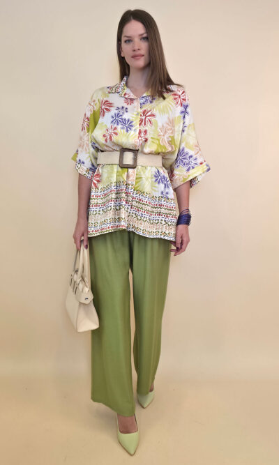 Košulja 40 Natchez - vis multicolor print - lime