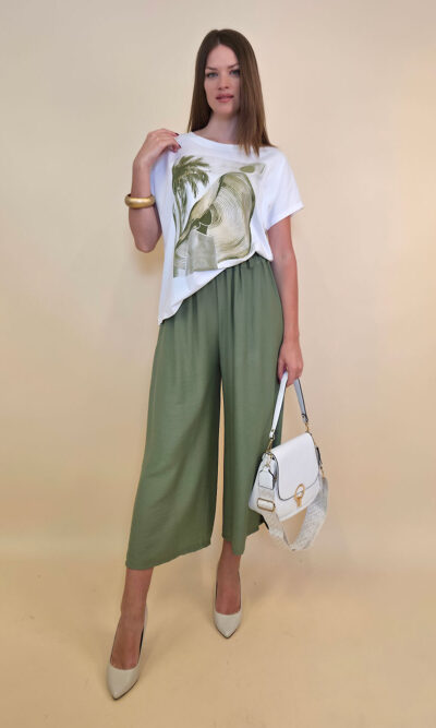 Majica 28 Noroo - cotton white -  Huge Hat green
