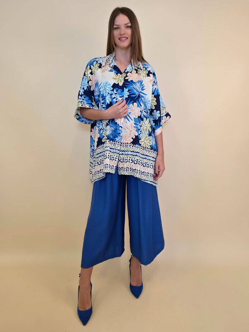 Košulja 40 Natchez - vis multicolor print - navy