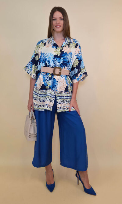 Košulja 40 Natchez - vis multicolor print - navy