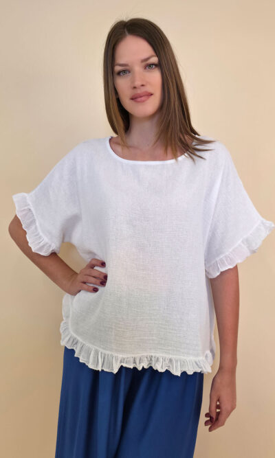 Tunika 32 Anacocco - cotton UN - white