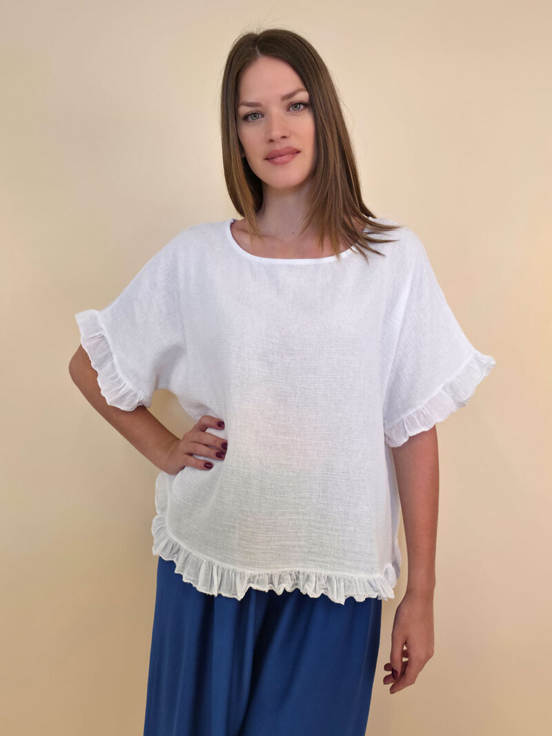 Tunika 32 Anacocco - cotton UN - white