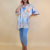 Košulja 40 Natchez - vis multicolor print - sky blue