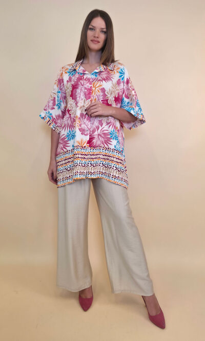 Košulja 40 Natchez - vis multicolor print - fuxia