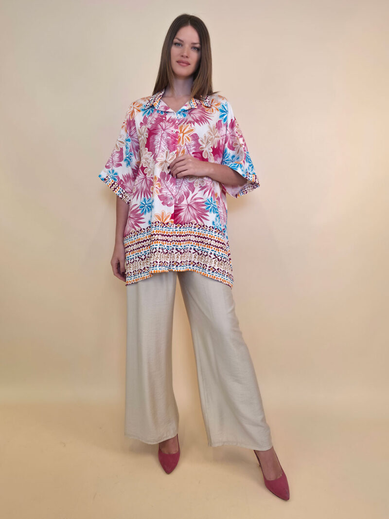 Košulja 40 Natchez - vis multicolor print - fuxia