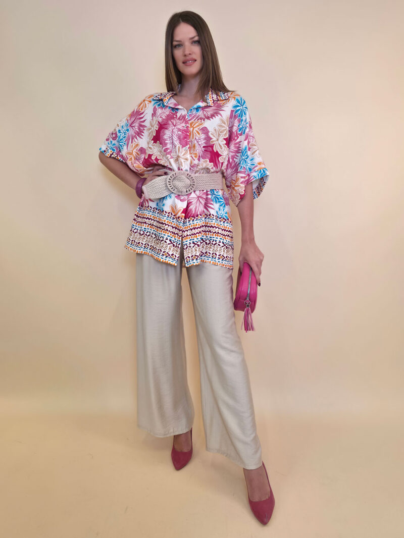 Košulja 40 Natchez - vis multicolor print - fuxia