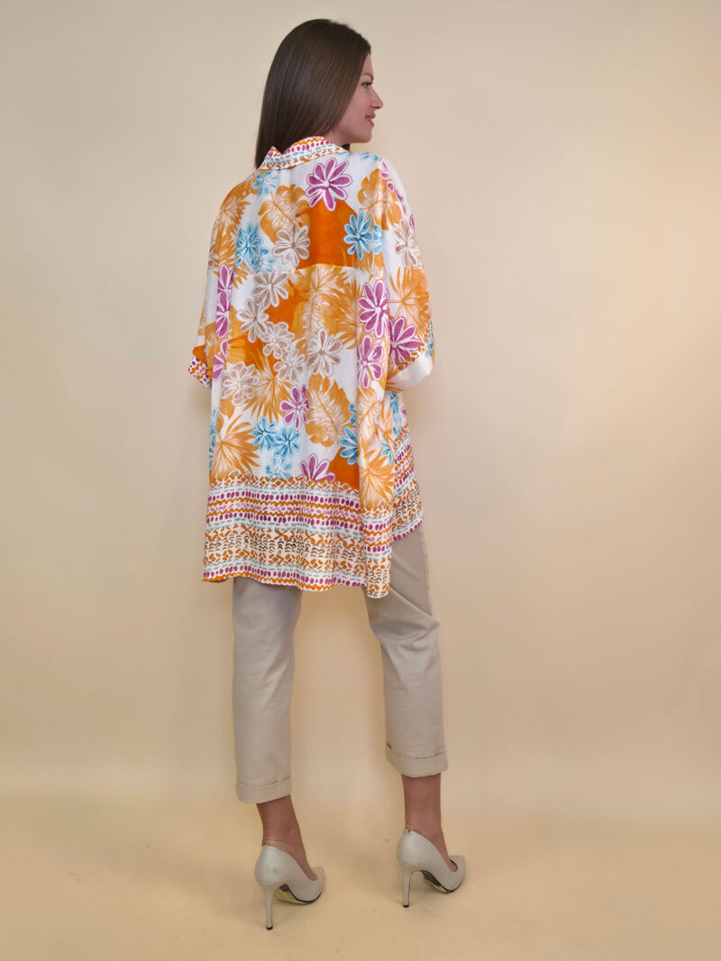 Košulja 40 Natchez - vis multicolor print - orange