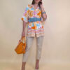 Košulja 40 Natchez - vis multicolor print - orange