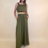 Haljina+remen 56 Barataria - viscose/linen UN - military