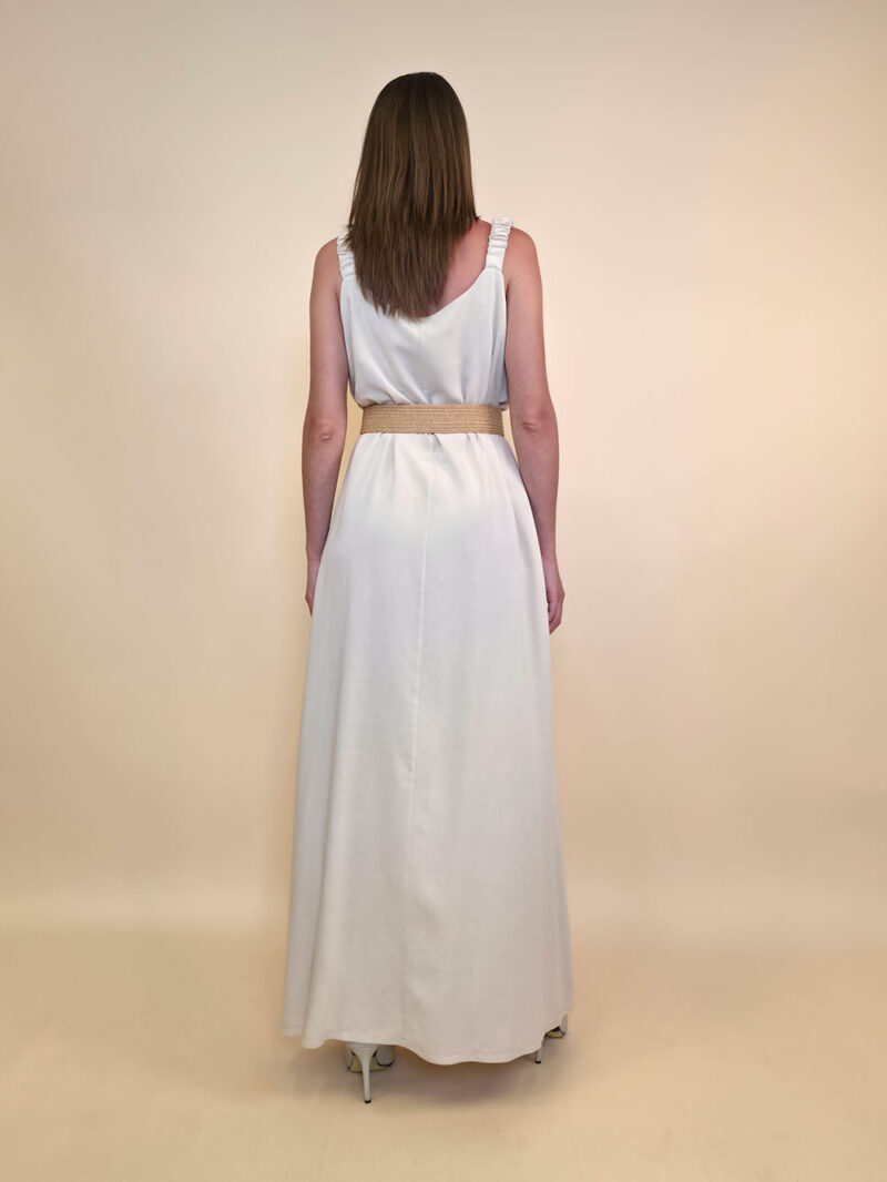 Haljina+remen 56 Barataria - viscose/linen UN - beige