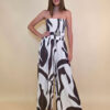 Kombinezon 48 Polloc - viscose print graffic - brown