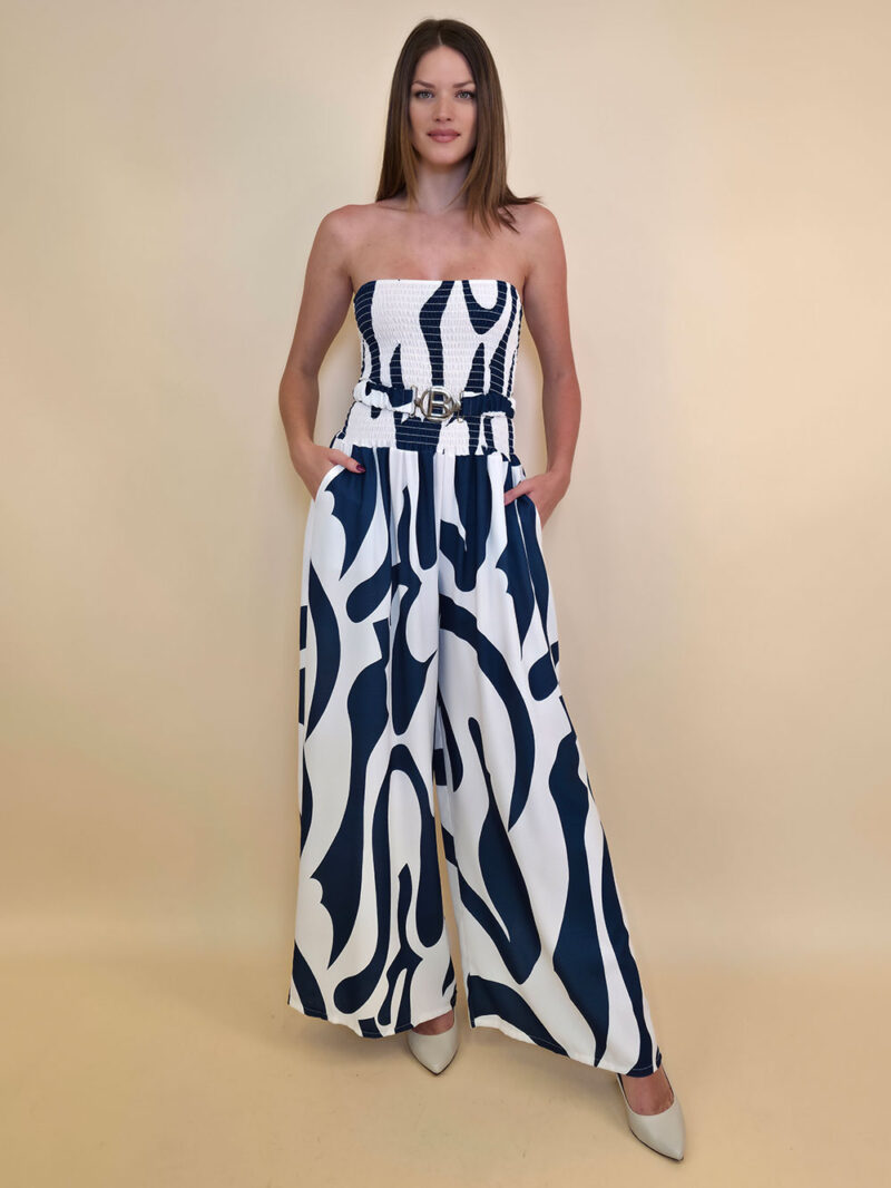 Kombinezon 48 Polloc - viscose print graffic - navy
